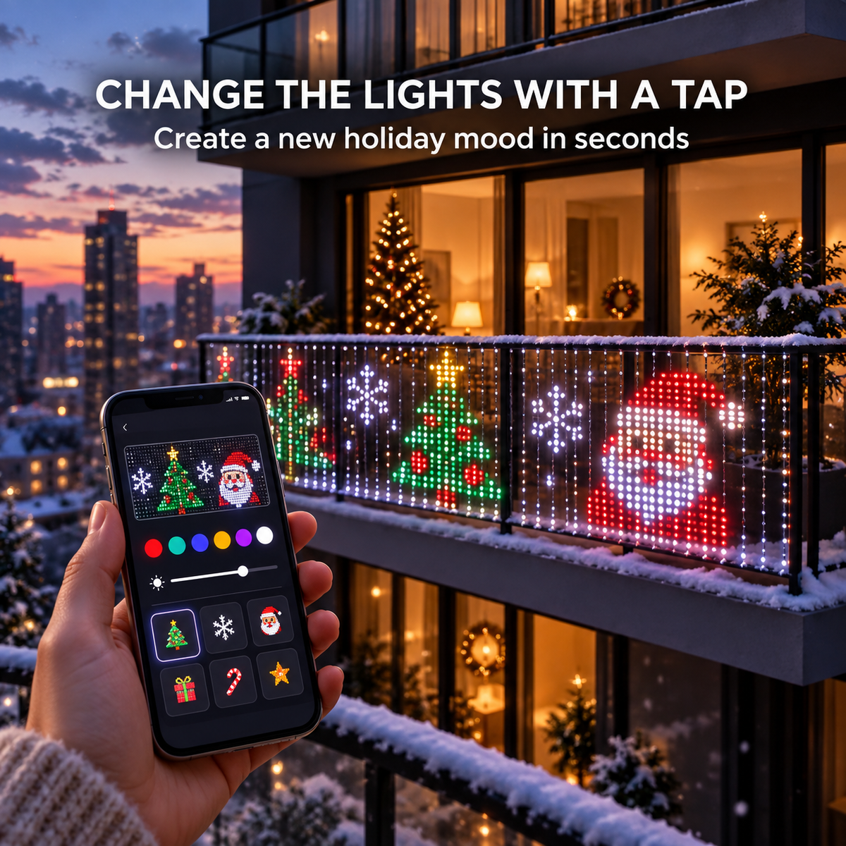 🎄 54% OFF Today! ✨ Animated Christmas Curtain Lights – Make Your Home Shine This Holiday Season!