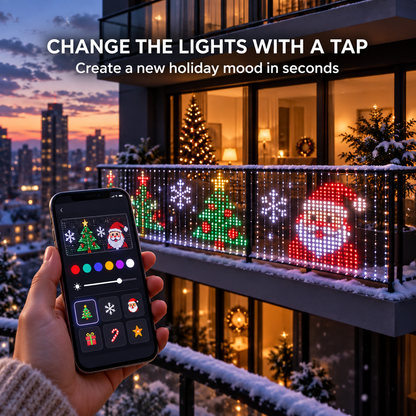 🎄 54% OFF Today! ✨ Animated Christmas Curtain Lights – Make Your Home Shine This Holiday Season!