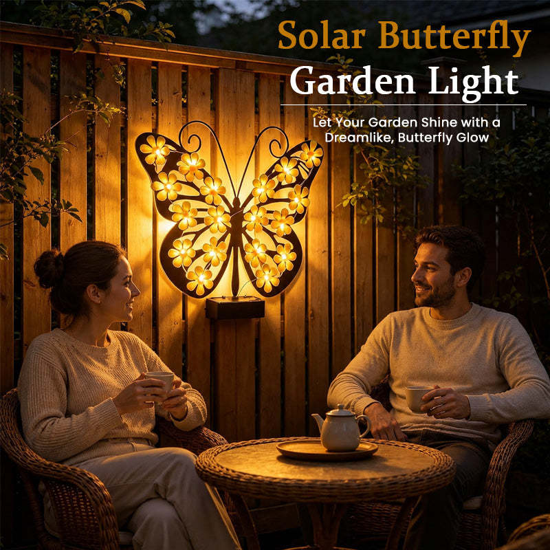 🔥Last Day 60% OFF🔥Solar Lights Outdoor Metal Butterfly Wall Decor