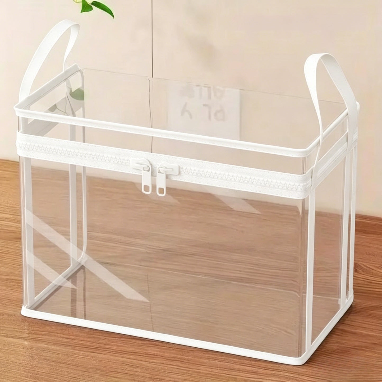 New Upgrade-Large Clear Thick Plastic Storage Box With Hinged Lid