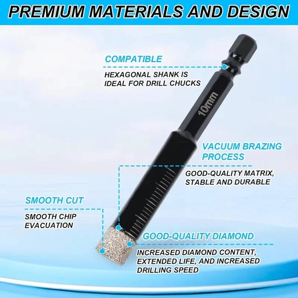 50% OFF | 6Pcs Dry Diamond Drill Bit Set
