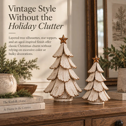 Vintage Lighted Christmas Tree Figurine for Mantels and Shelves