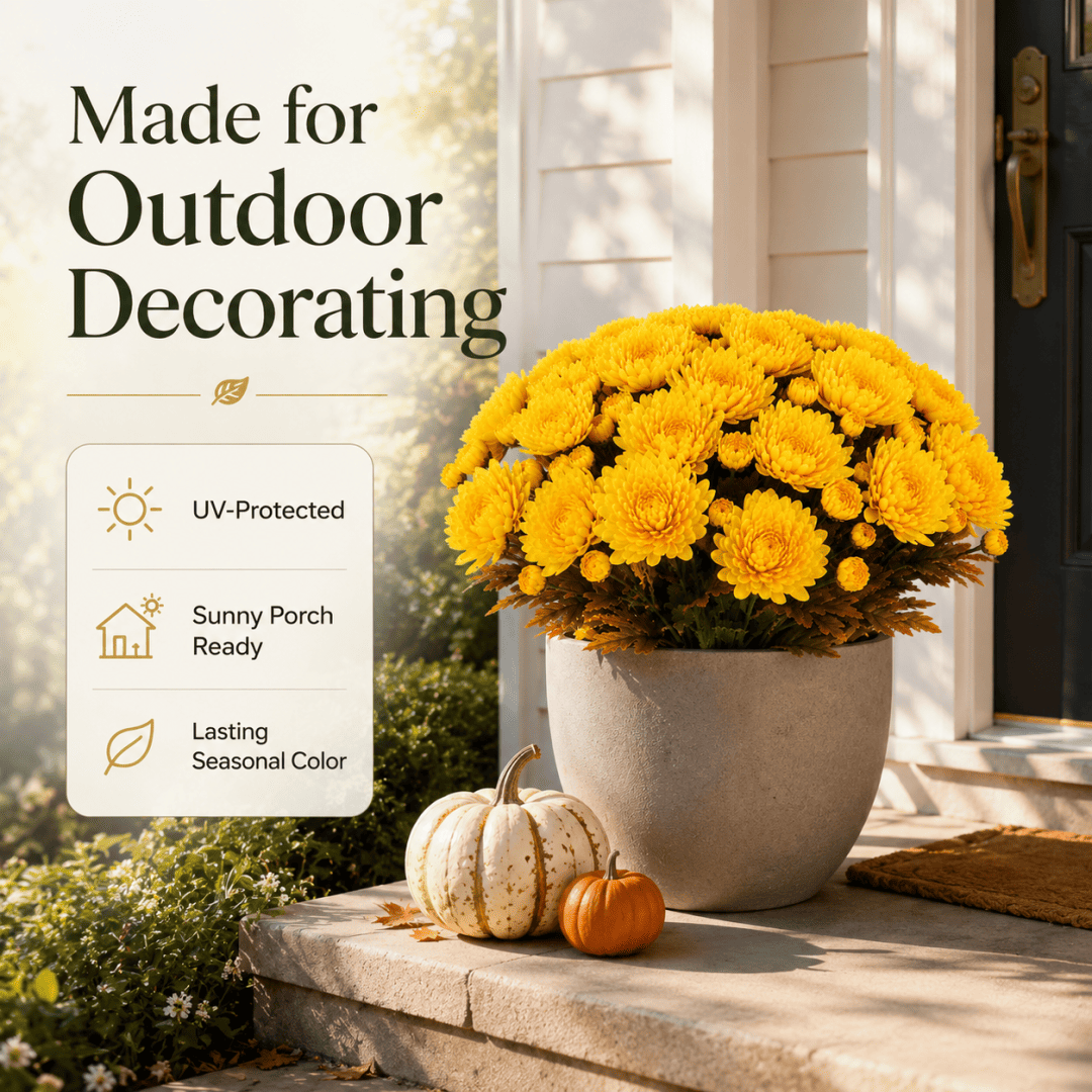 💥Last Day 50% OFF🌼-Autumn Bloom Faux Chrysanthemum Bush
