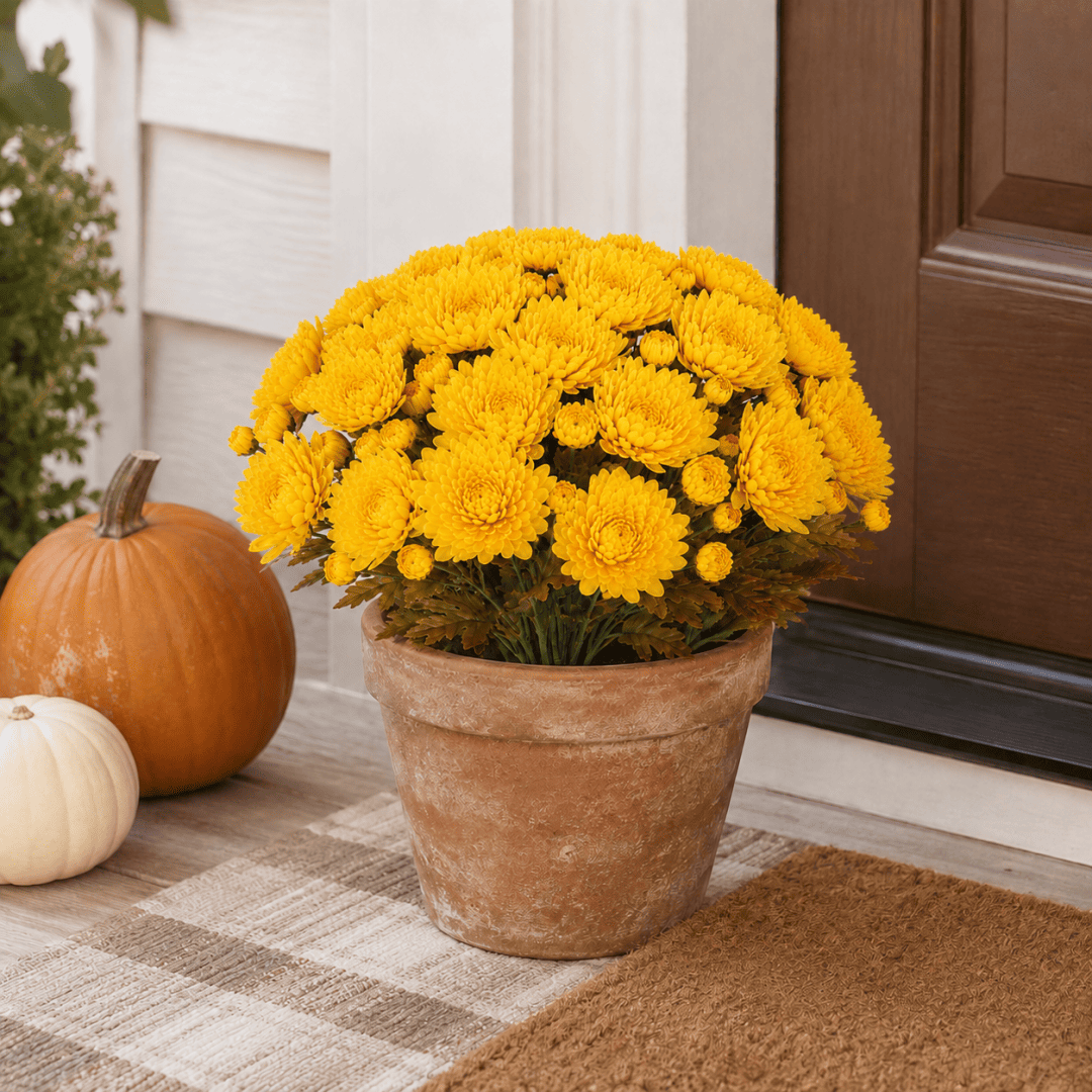 💥Last Day 50% OFF🌼-Autumn Bloom Faux Chrysanthemum Bush