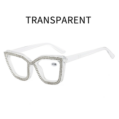 Cat-Eye Reading Glasses With Diamond Accents | Blue Light Blocking