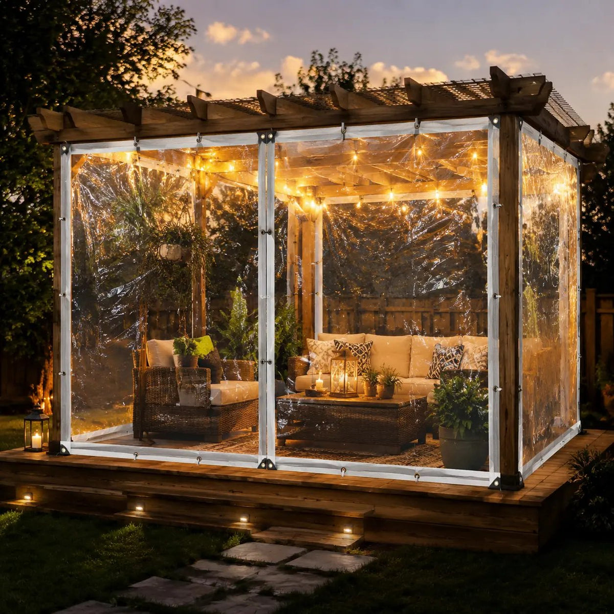 🔥LAST DAY 50% OFF - 🌧️ RainShield Pro™ Transparent Waterproof Tarp – Heavy-Duty Outdoor Cover with Secure Grommets🌧️
