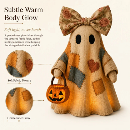 【Halloween Gifts】Resin Vintage Patchwork Glowing Ghost Decor