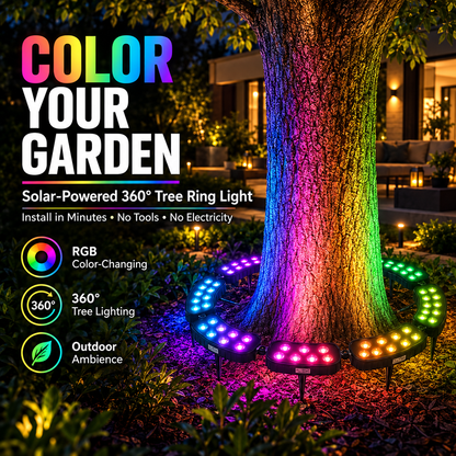 🔥Hot Sale- 🏳️‍🌈 One Tree. Endless Colors. – Solar RGB Landscape Ring Light