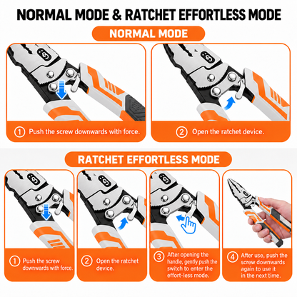 🔧 Self-Locking Ratchet Pliers – Secure Grip, Less Effort