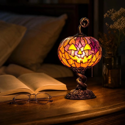 🎃Halloween Stained Glass Style Pumpkin Table Lamp