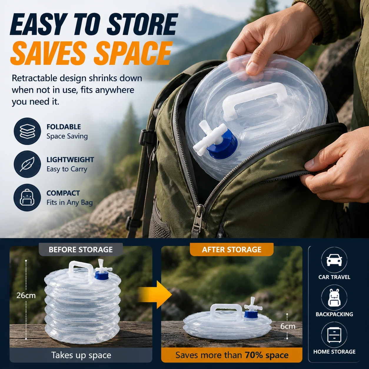 Foldable Camping Water Container