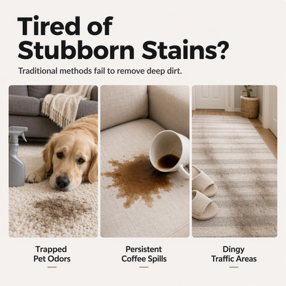 📢📢50% OFF!!🧼✨ Deep-cleaning carpet spray – removes stubborn stains and neutralizes odors instantly!