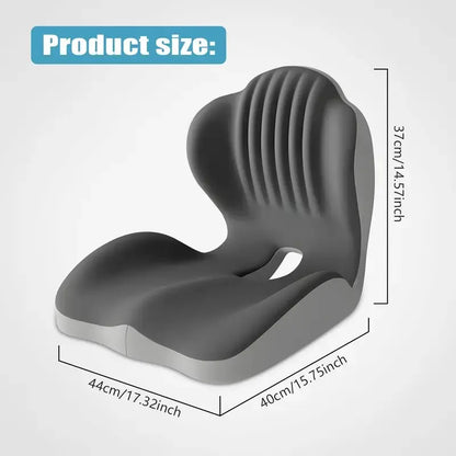 ✨Sit More Comfortably — Ergonomic Memory Foam Seat & Lumbar Support Cushion