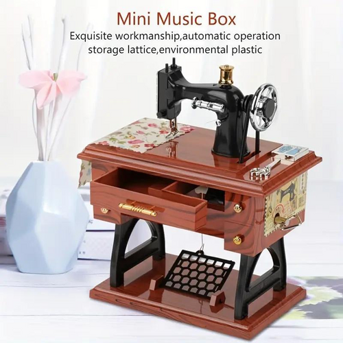 🎁2026 HOT SALE🥳Wooden Sewing Machine Music Box
