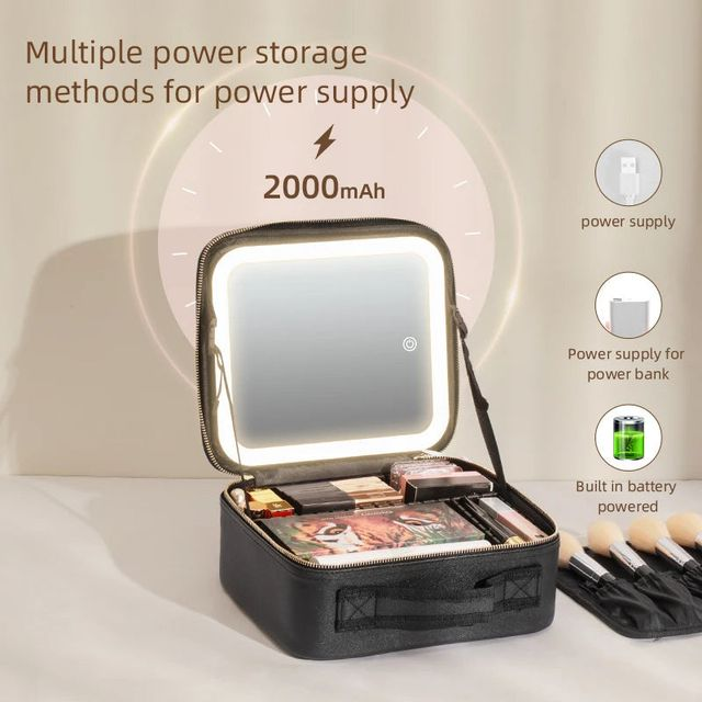 Travel Makeup Bag With Adjustable Dividers