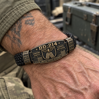 🎖️ Handmade DD-214 Honor Bracelet – A Symbol of Pride