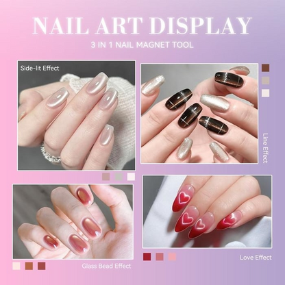 3-in-1 Cat Eye Nail Magnet Tool