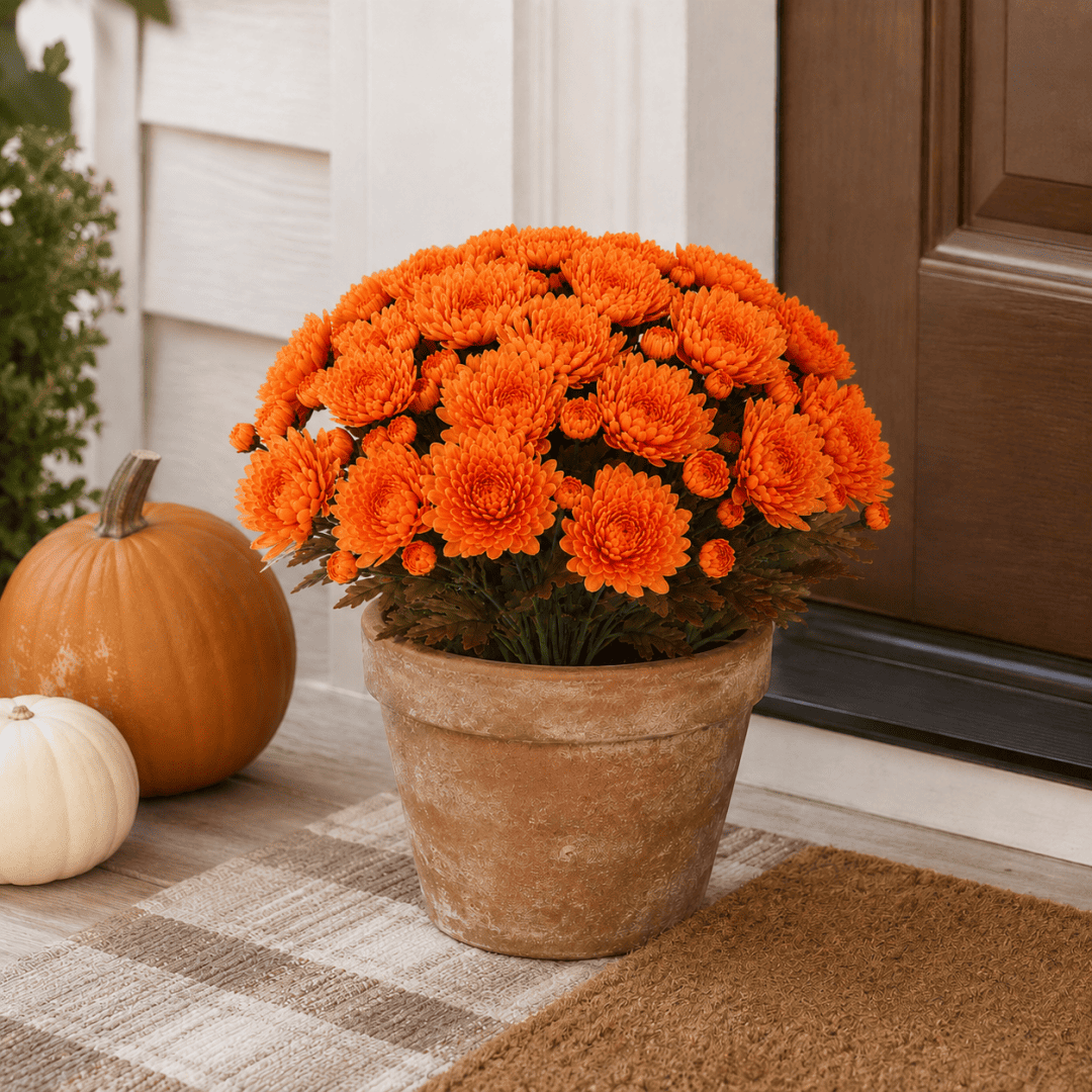 💥Last Day 50% OFF🌼-Autumn Bloom Faux Chrysanthemum Bush