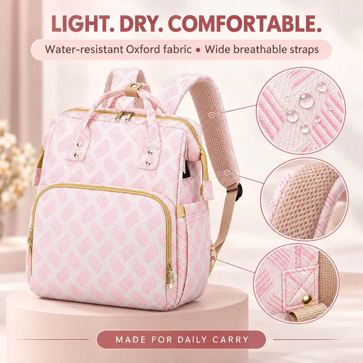 🍼3-in-1 Diaper Bag Backpack with Fold-Out Changing Station🍼