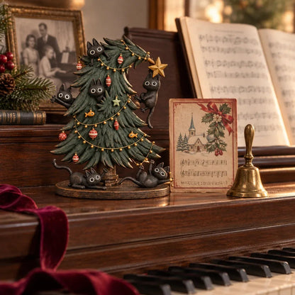 🎄 Cute Black Cat Christmas Tree Decor