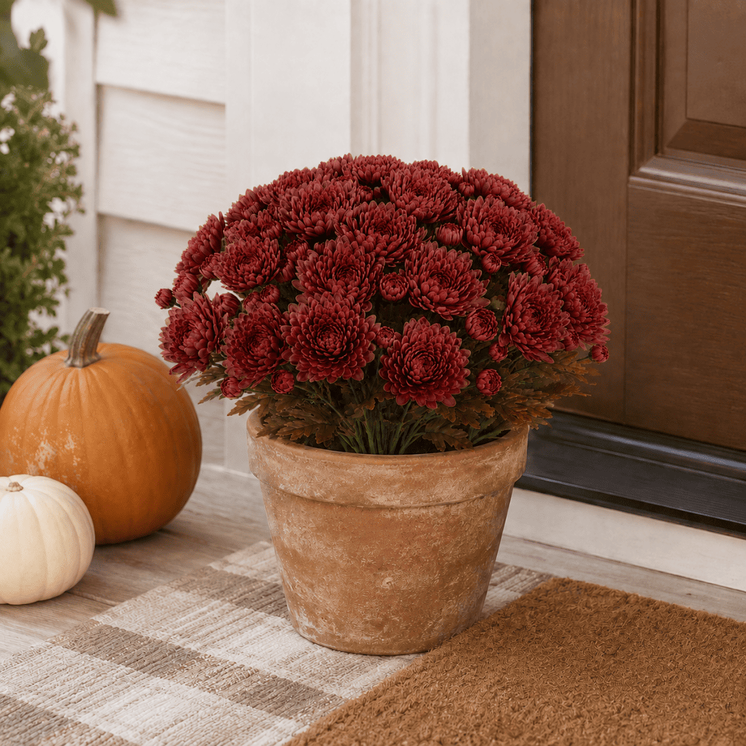 💥Last Day 50% OFF🌼-Autumn Bloom Faux Chrysanthemum Bush