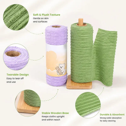 Premium Reusable & Antibacterial Cleaning Cloth Roll
