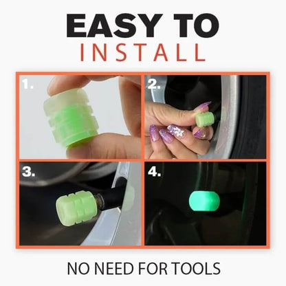 ✨ 49% OFF This Week – Glow-in-the-Dark Tire Valve Cap Set