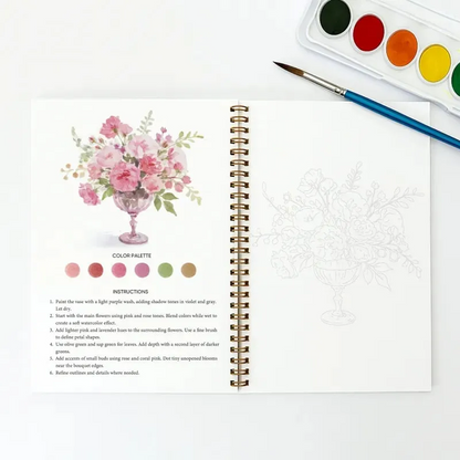 Beginner-Friendly Watercolor Workbook
