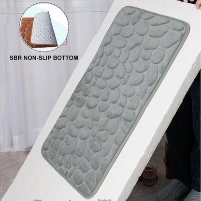 Cobblestone Embossed Bathroom Bath Mat