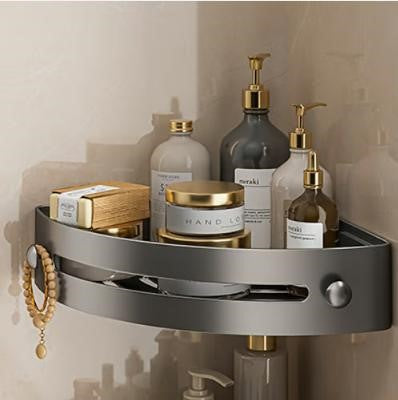 No punching triangle bathroom storage rack