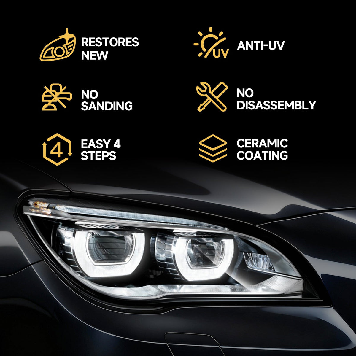 🥳HOT SALE🥳💞50K+ SOLD! Toretark Car Headlight Restoration Kit