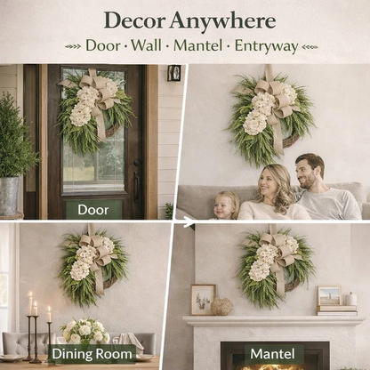 Handcrafted Hydrangea Wreath – The Perfect All-Season Front Door Decor