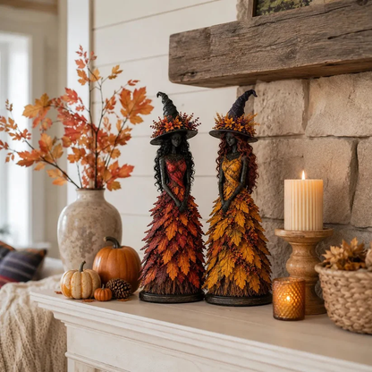 Enchanted Autumn Witch Figurine
