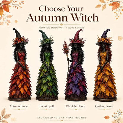 Enchanted Autumn Witch Figurine