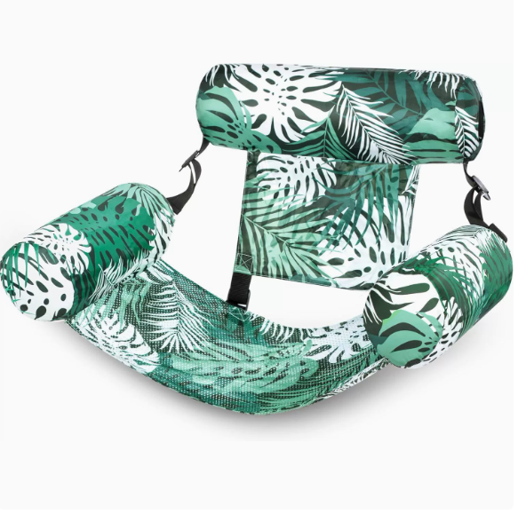 Inflatable Pool Hammock Chair, Foldable Water Floating Lounge Bed for Adults, Multi-Use Pool Float Sofa