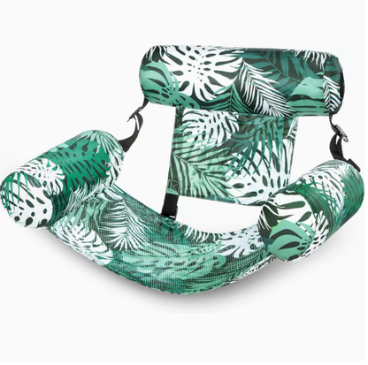 Inflatable Pool Hammock Chair, Foldable Water Floating Lounge Bed for Adults, Multi-Use Pool Float Sofa