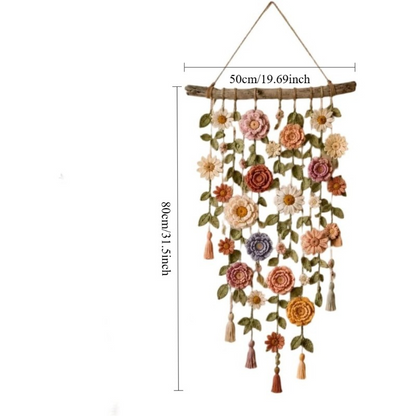 🌸Boho Crochet Flower Wall Hanging Decor