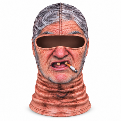 ❄️ Hilarious Old Man Face Ski Mask – Funny Winter Essential