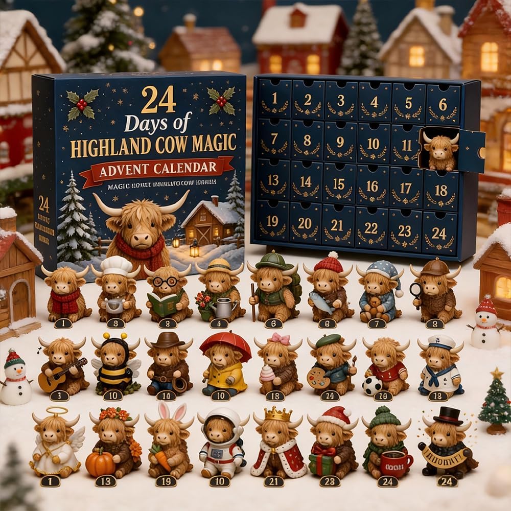 🐮🎄 24 Days of Highland Cow Magic Advent Calendar