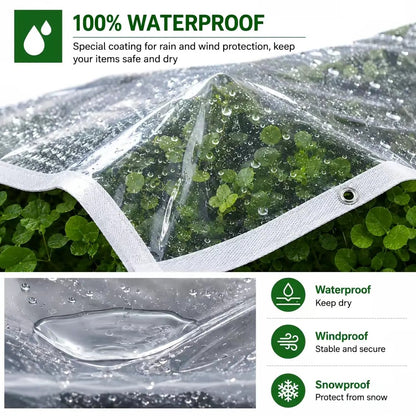 🔥LAST DAY 50% OFF - 🌧️ RainShield Pro™ Transparent Waterproof Tarp – Heavy-Duty Outdoor Cover with Secure Grommets🌧️
