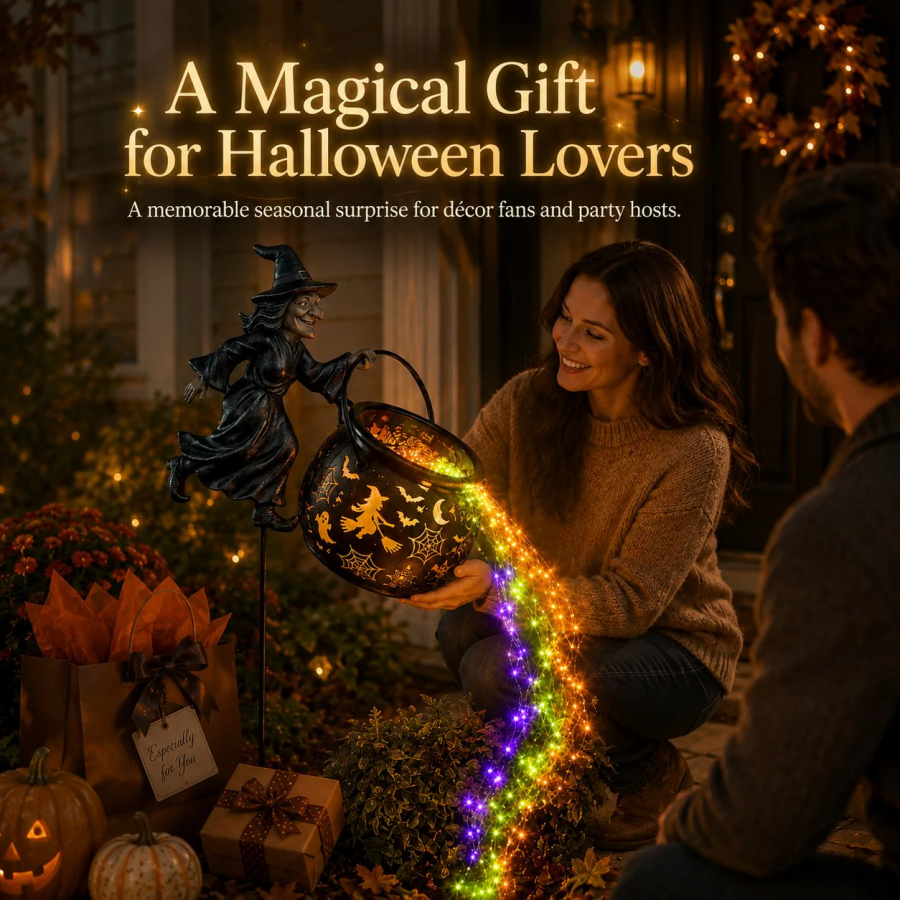 🧙‍♀Halloween Witch Cauldron Garden Light🎃✨