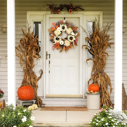 Fall Pre-sale - White Sunflower Fall Wreath
