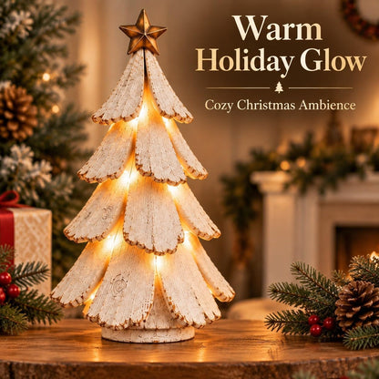 Vintage Lighted Christmas Tree Figurine for Mantels and Shelves