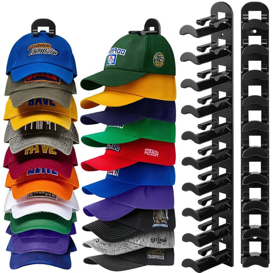 Hat Rack For Wall - Baseball Cap Organizer Holds Up To 20 Hats