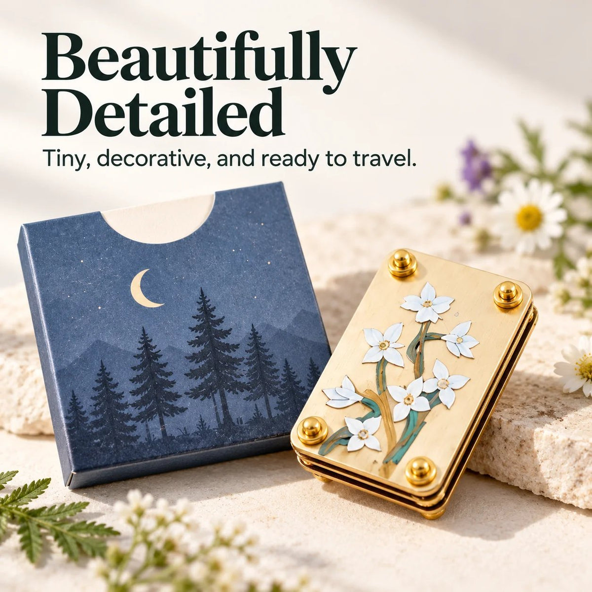 🌸 Mini Portable Flower Press | Pocket-Sized Botanical Press for Small Blooms, Petals & Keepsake Crafts 🌿