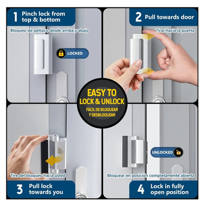 Back To School Security Door Hardware – Heavy-Duty Aluminum Anti-Theft Lock Latches & Bolts