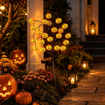 Solar Pumpkin Stake Lights