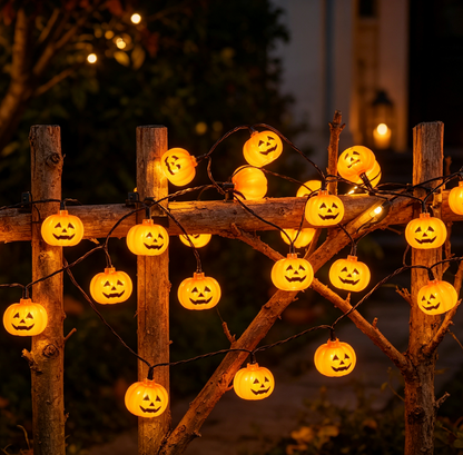 Solar Pumpkin Stake Lights