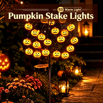 Solar Pumpkin Stake Lights