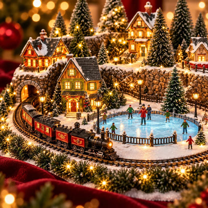 🎄 Lighted & Animated Christmas Village Collection – Magical Moving Holiday Display ✨